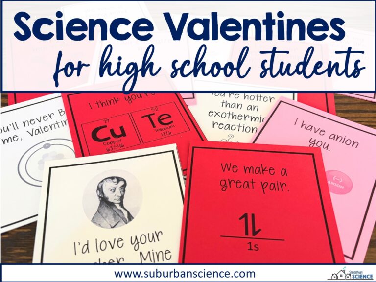 Science Valentines for high school students