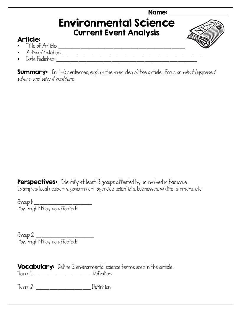 Free Environmental Current Event Summary - Image 2