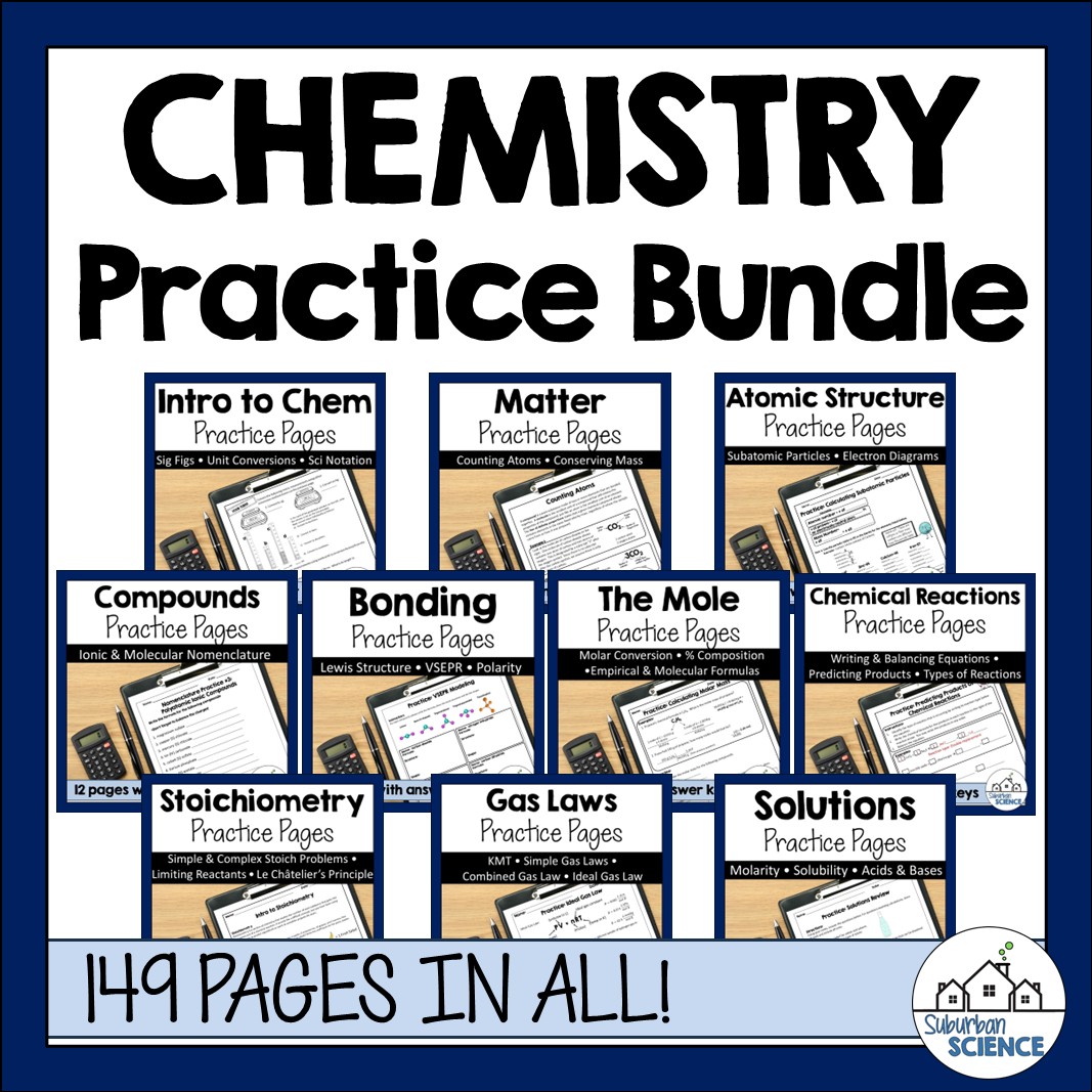Chemistry Practice Questions Bundle