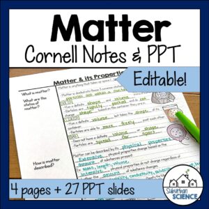 Chemistry Cornell Notes- Matter