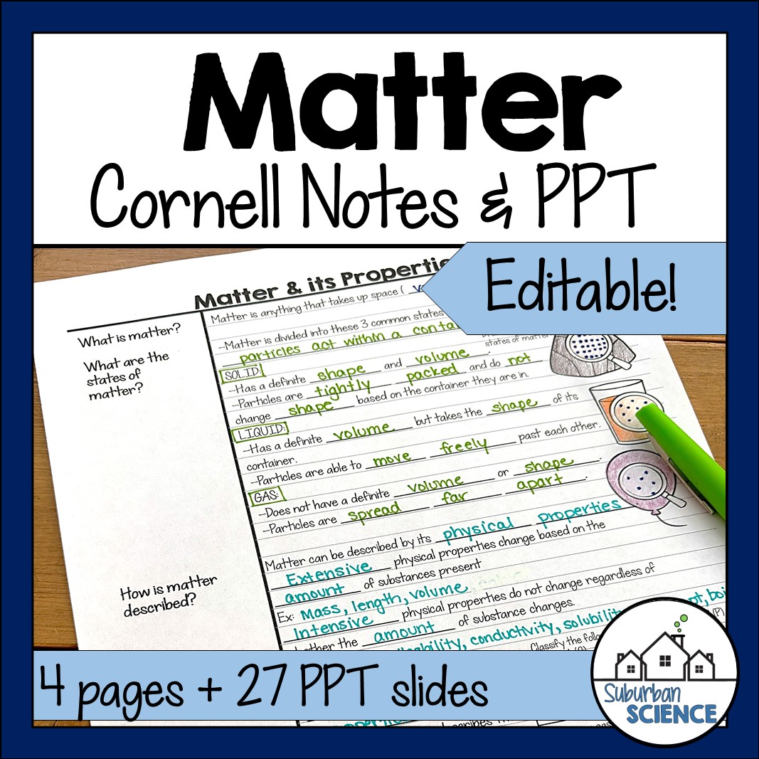 Chemistry Cornell Notes- Matter