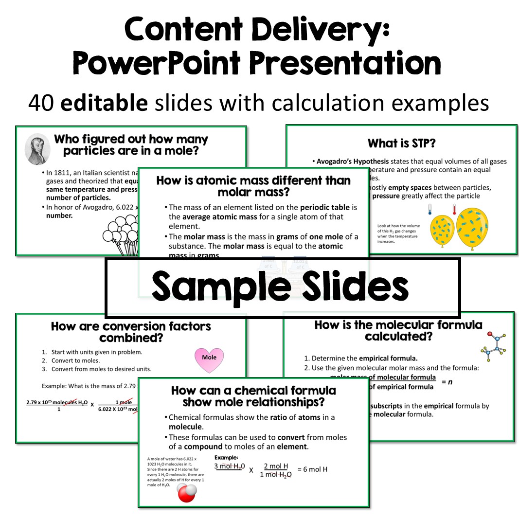 Chemistry Cornell Notes- Mole Conversions - Image 2