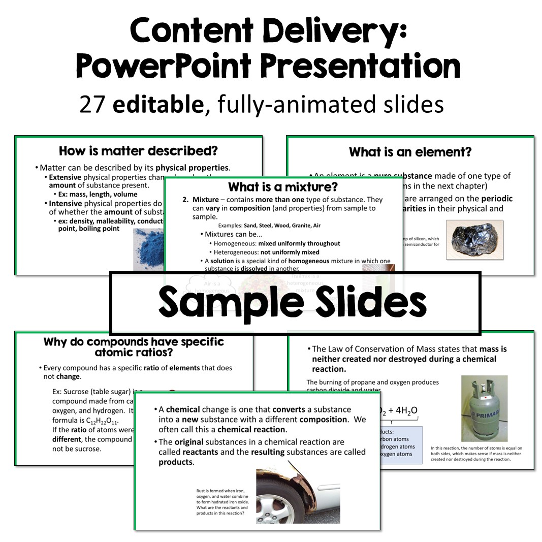 Chemistry Cornell Notes- Matter - Image 2
