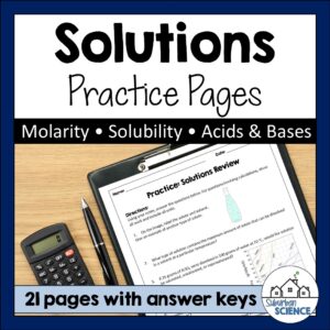 Solutions, Acids & Bases Practice